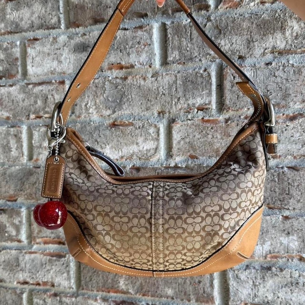 COACH mini monogram hobo shoulder bag